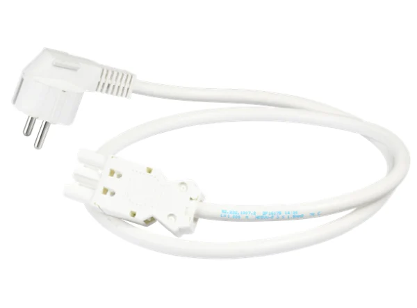 Захранващ кабел, 2 м., бял, MLE2MW